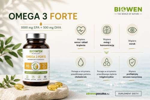 Omega 3 forte 90 kapsułek biowen wsparcie serca mózg krążenie cholesterol.png