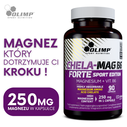 OLIMP Chela-Mag B6 Forte Sport Edition 90 kapsułek – magnez + witamina B6