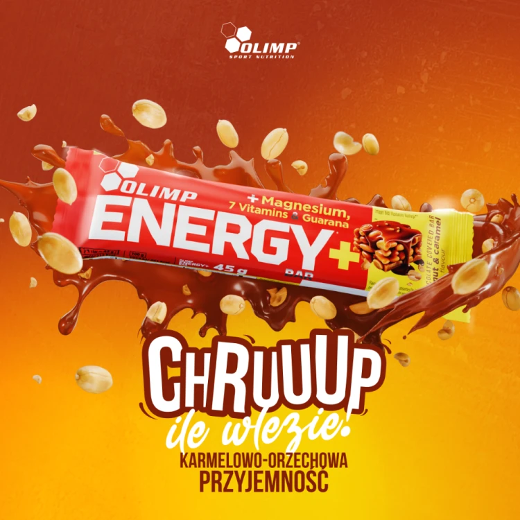 OLIMP Energy+ Bar Peanut &amp; Caramel 45 g – właściwości produktu