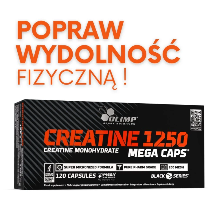 OLIMP Creatine 1250 Mega Caps 120 kapsułek – monohydrat kreatyny