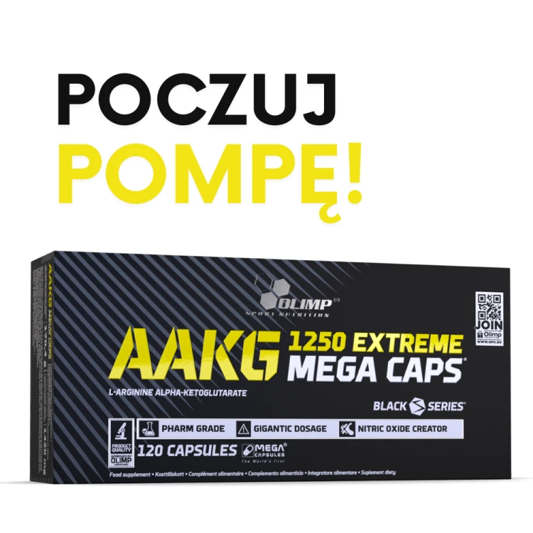 OLIMP AAKG 1250 Extreme Mega Caps 120 kapsułek – arginina AAKG