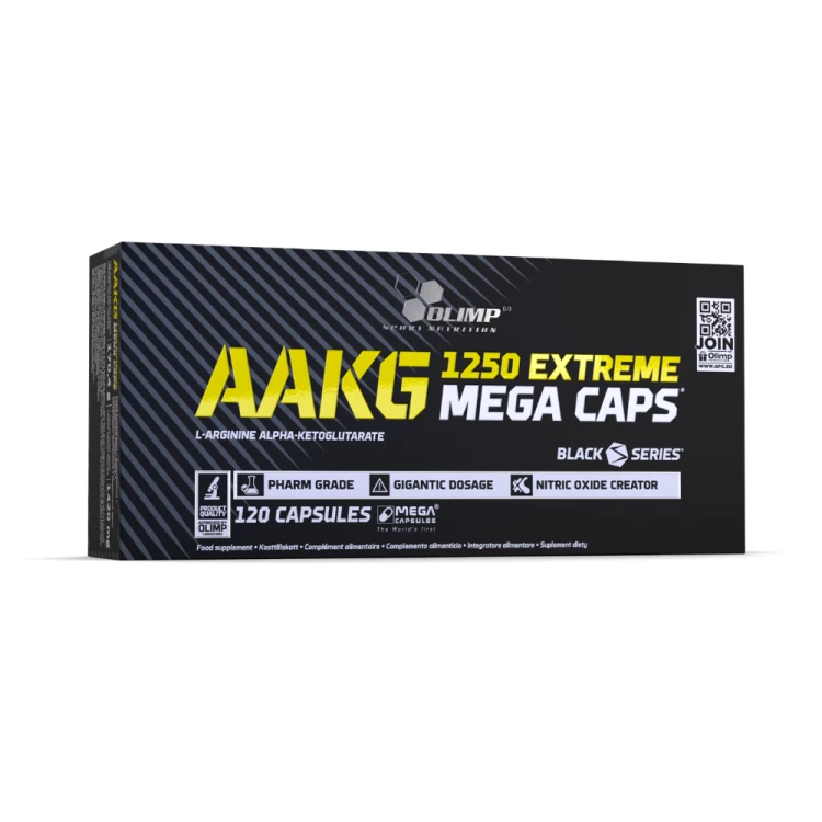 OLIMP AAKG 1250 Extreme Mega Caps 120 kapsułek – przód opakowania