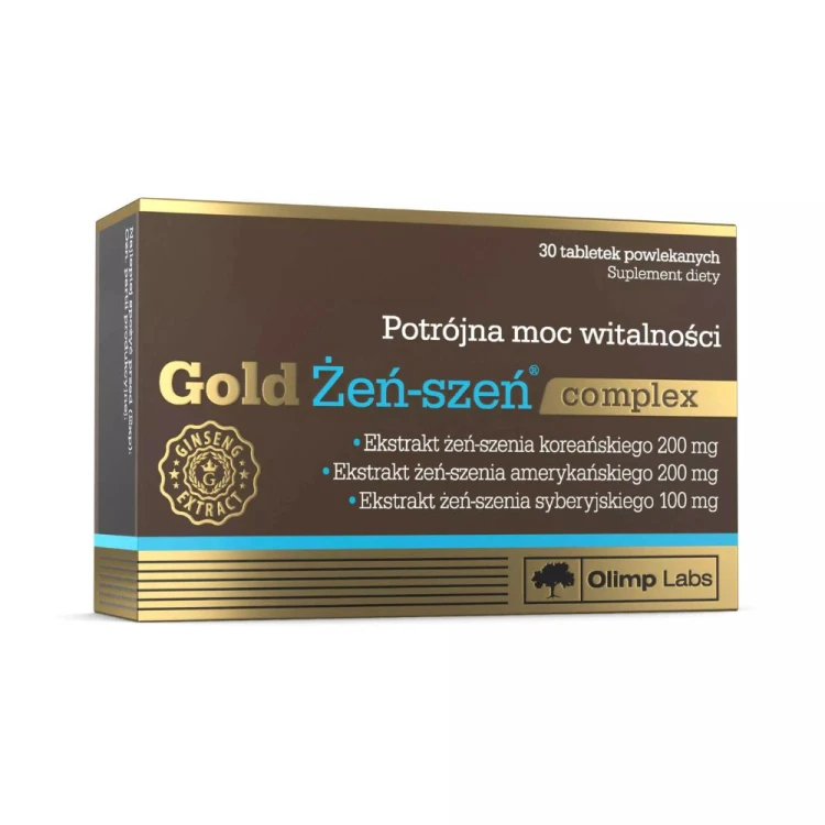 OLIMP Gold Żeń-szeń Complex 30 tabletek – żeń-szeń koreański, amerykański i syberyjski