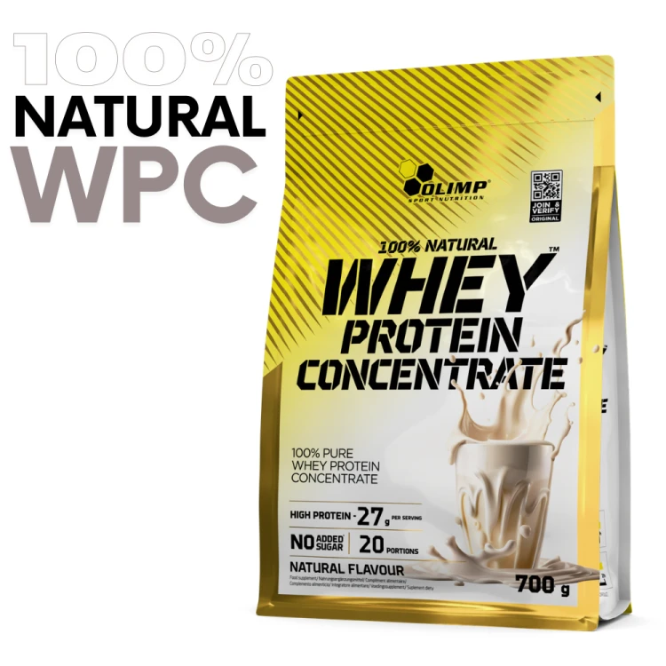OLIMP 100% Natural Whey Protein Concentrate 700 g – naturalny koncentrat białka WPC