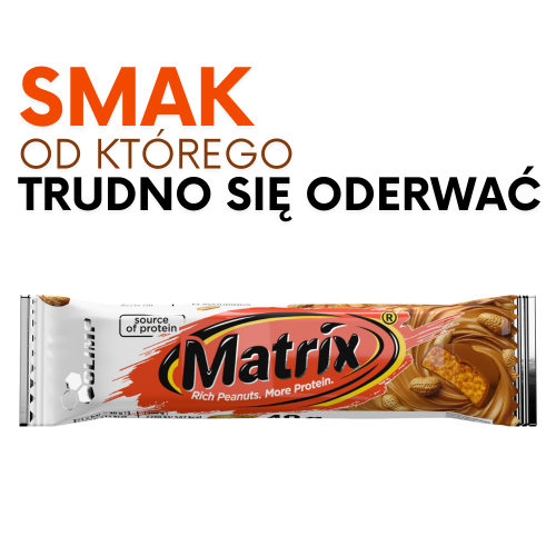OLIMP Matrix Peanut Butter 40 g – baton proteinowy z pastą arachidową i orzechami