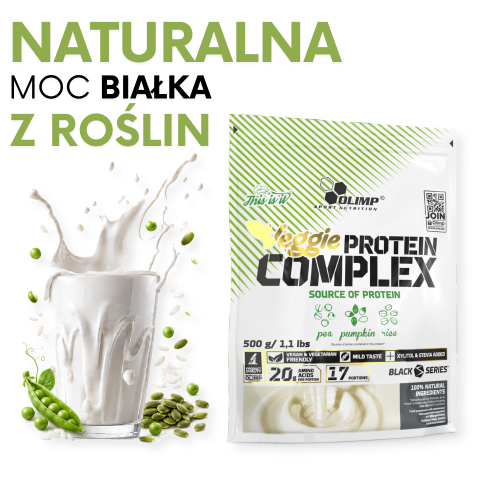 OLIMP Veggie Protein Complex 500 g Naturalny – wegańskie białko roślinne