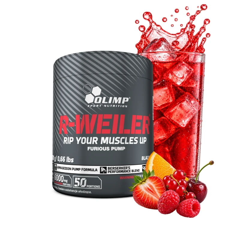 OLIMP R-Weiler 300 g Red Punch – wieloskładnikowa przedtreningówka