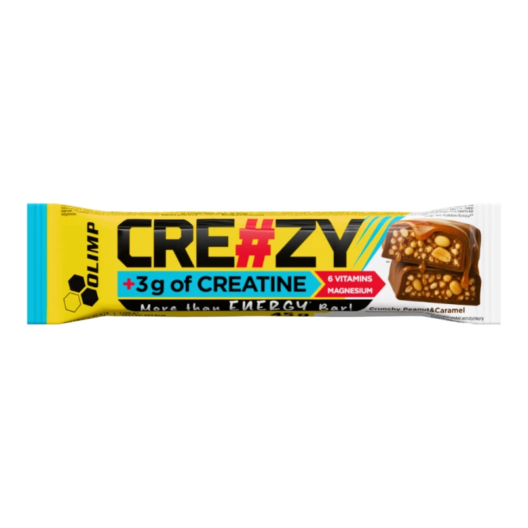 OLIMP CRE#ZY BAR 45 g Crunchy Peanut & Caramel – baton z kreatyną
