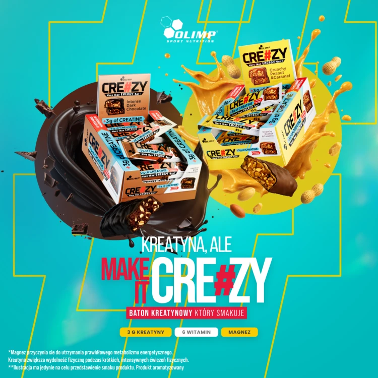 OLIMP CRE#ZY BAR 45 g – baton z 3 g kreatyny, witaminami i magnezem