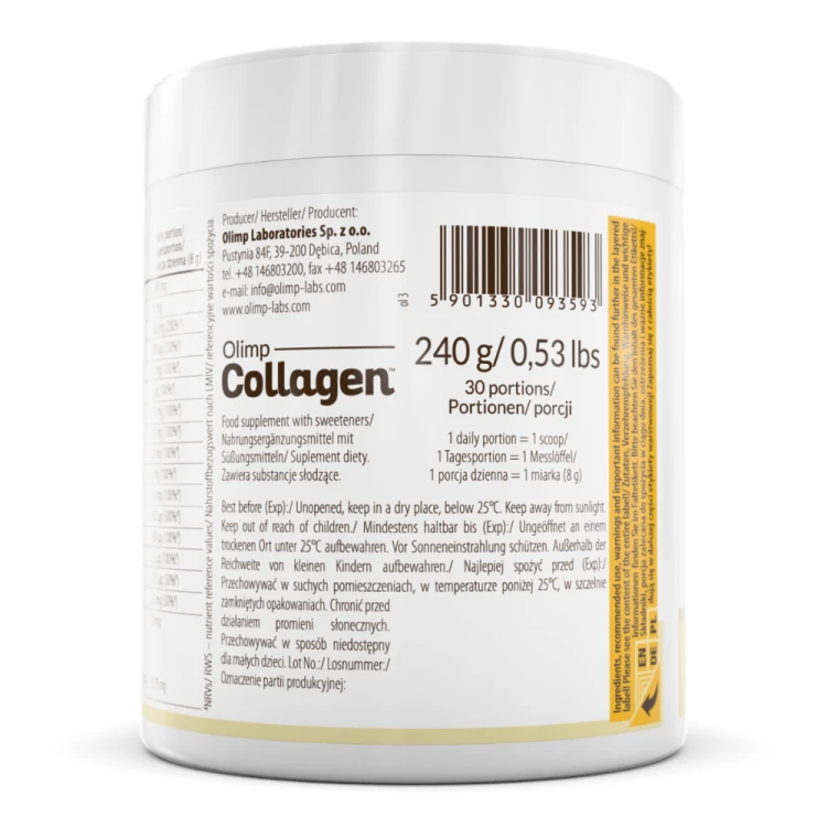 OLIMP Collagen kolagen rybi 5000 mg + kwas hialuronowy 240 g ananas tył.png