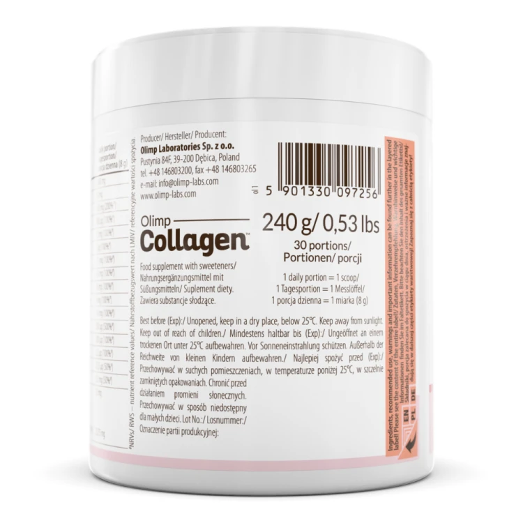 OLIMP Collagen kolagen rybi 5000 mg + kwas hialuronowy 240 g arbuz tył.png