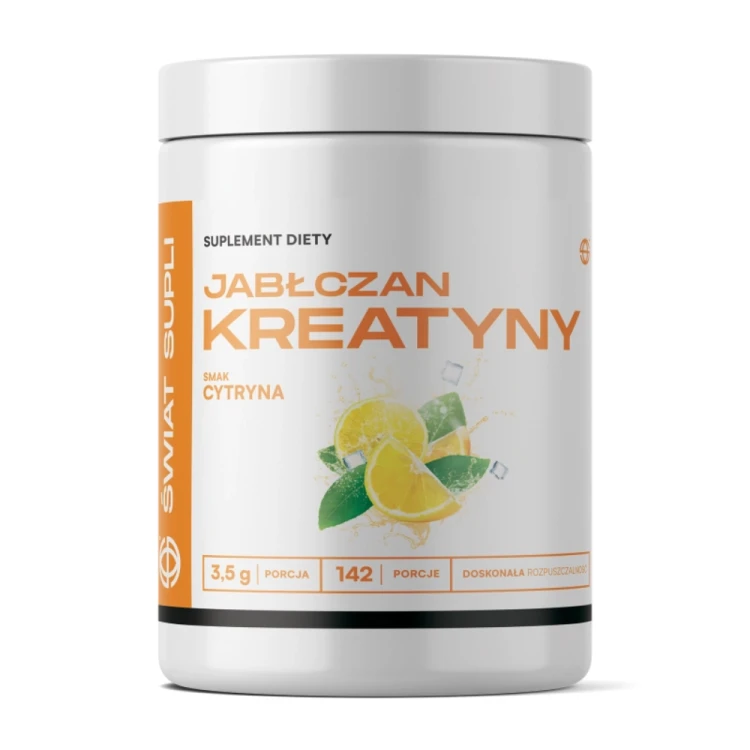 Świat Supli Jabłczan Kreatyny 500 g – smak cytrynowy