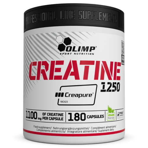OLIMP Creatine 1250 Creapure 180 kapsułek – przód opakowania