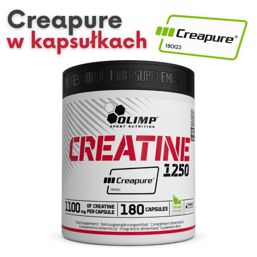 OLIMP Creatine 1250 Creapure – monohydrat kreatyny 180 kapsułek