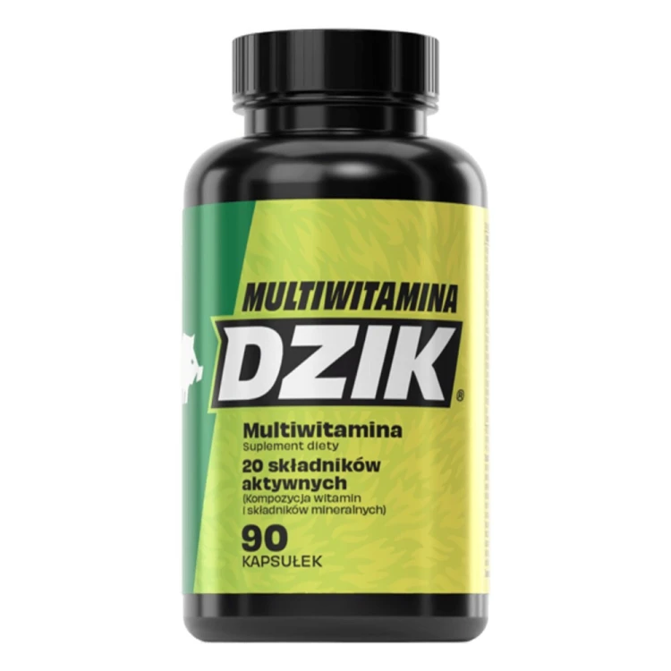 DZIK Multiwitamina – kompleks witamin i minerałów 90 kapsułek – przód opakowania