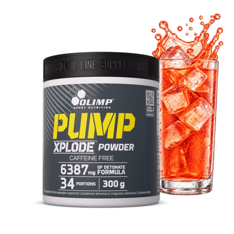 OLIMP Pump Xplode Powder Fruit Punch 300 g – przedtreningówka bez kofeiny