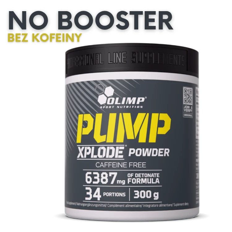 OLIMP Pump Xplode Powder 300 g – booster NO i przedtreningówka bez kofeiny