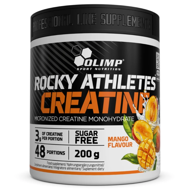 OLIMP Rocky Athletes Creatine Mango 200 g – monohydrat kreatyny o smaku mango