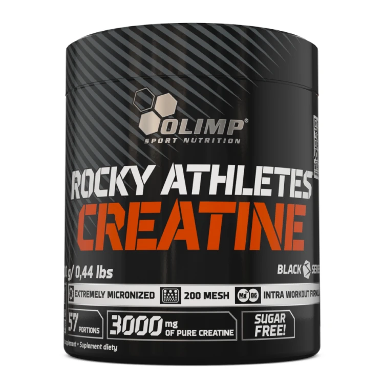 OLIMP Rocky Athletes Creatine naturalny 200 g – kreatyna bezsmakowa z magnezem i B6