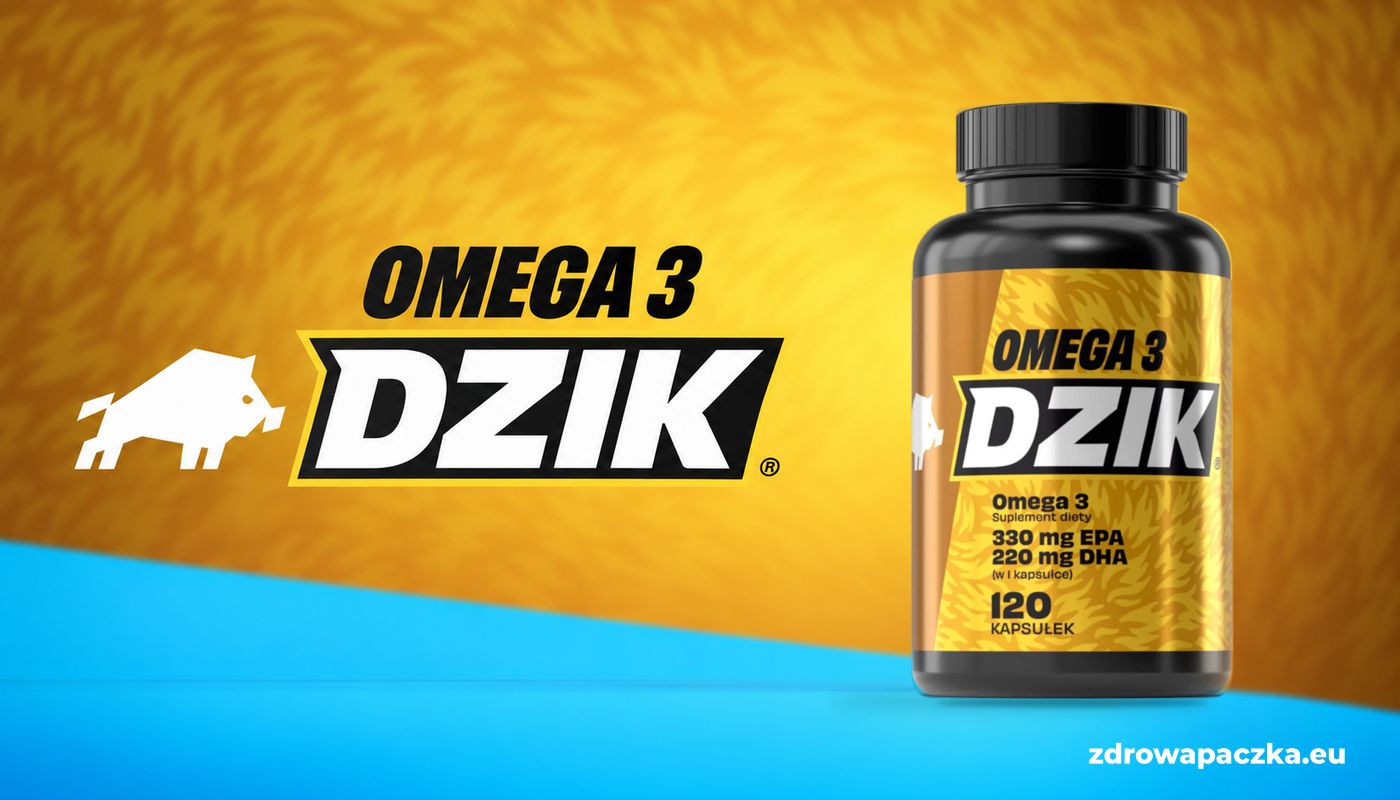 DZIK Omega 3 120 kapsułek – baner z opakowaniem produktu
