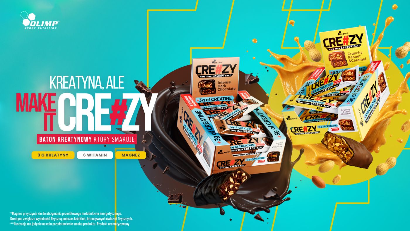 OLIMP CRE#ZY BAR 45 g – baton z 3 g kreatyny, witaminami i magnezem