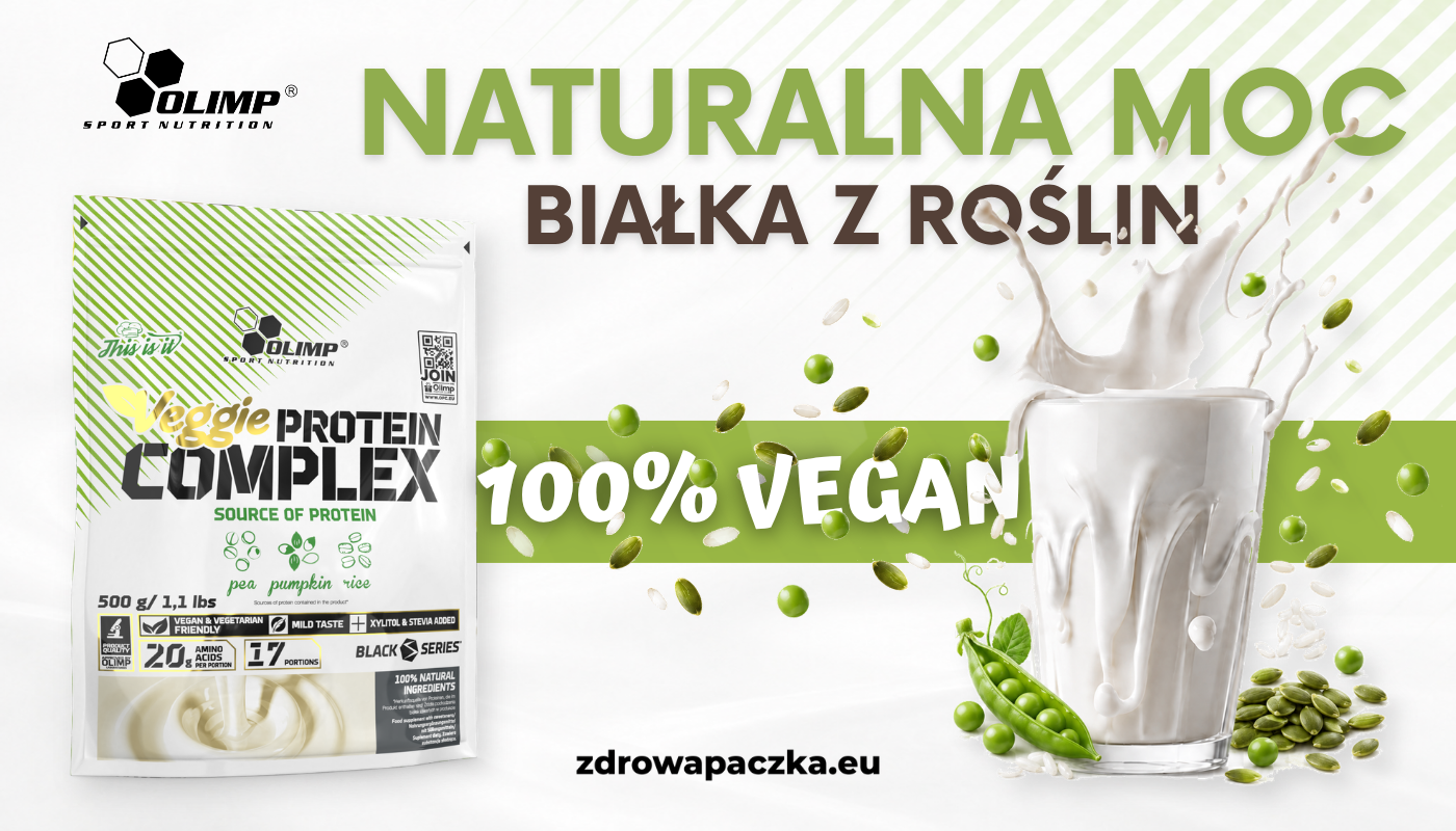 OLIMP Veggie Protein Complex 500 g Neutralny – wegańskie białko roślinne z grochu, brązowego ryżu i pestek dyni