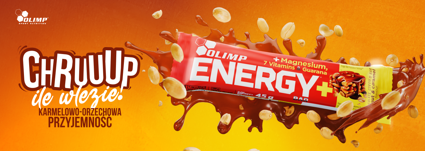 OLIMP Energy+ Bar Peanut & Caramel 45 g – baton energetyczny z orzeszkami i karmelem